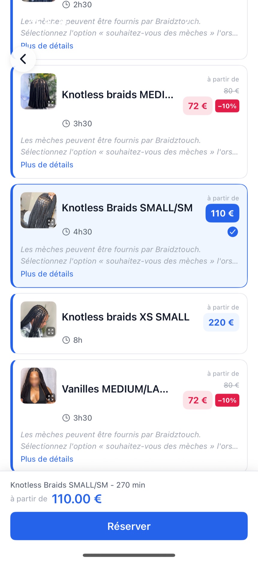 Le même massage, en 60 ou 90 minutes.